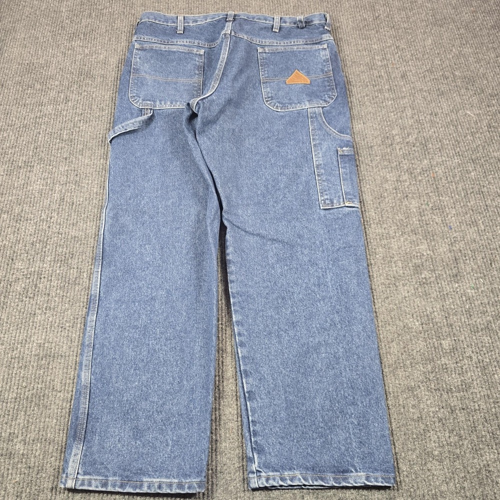 Bulwark FR Jeans Mens 38x30 Blue Straight Relaxed Flame-Resistant Denim 36x29 - Picture 2 of 12